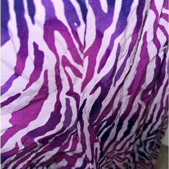 Bar III Women  Purple Zebra Animal Print Crop Top with matching wide leg pants - Picture 10 of 10
